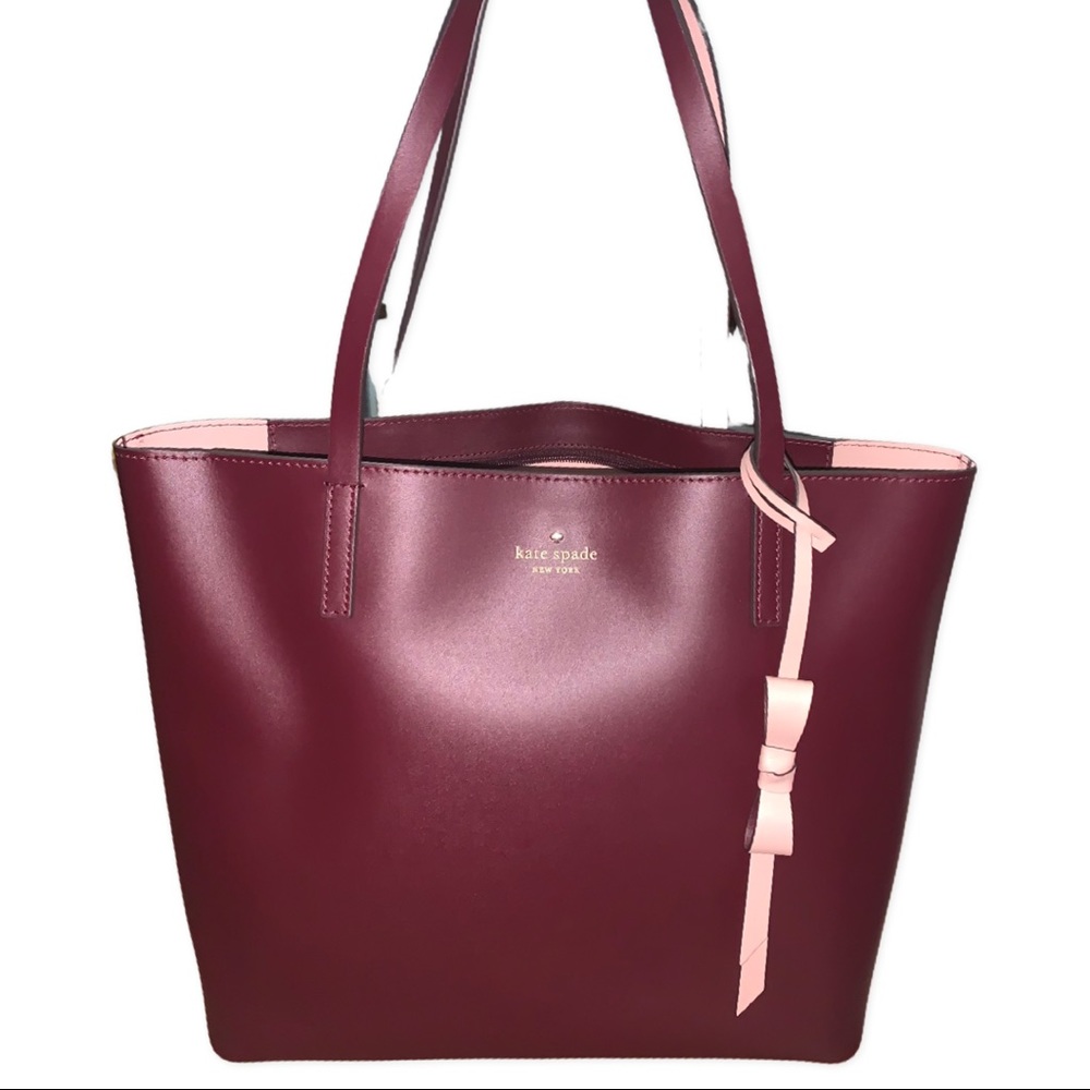 Kate Spade Lawton Way Rose Tote Cherrywood